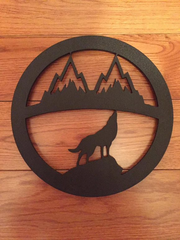 Wolf Themed Steel Trivet - Northeast Country Store