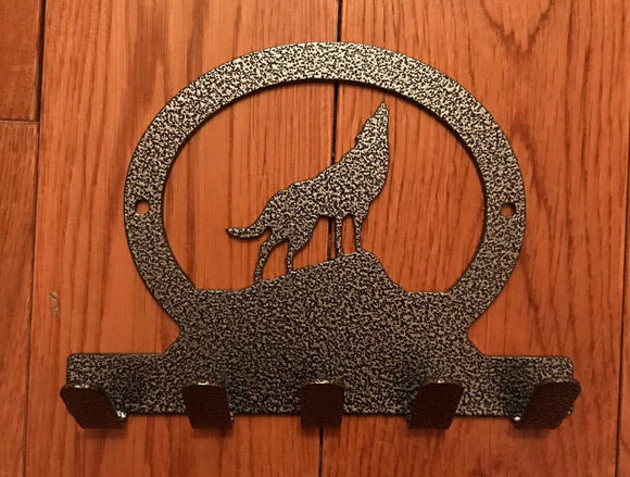Wolf Themed Steel Wall Key Rack - Northeast Country Store