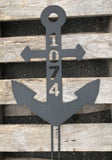 Anchor Themed Custom Address Steel Yard Sign - Northeast Country Store