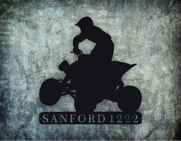Personalized ATV Four Wheeler Metal Wall Art Hanging - Northeast Country Store
