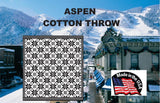 Aspen Snowflake 100% Natural Cotton Throw Blanket