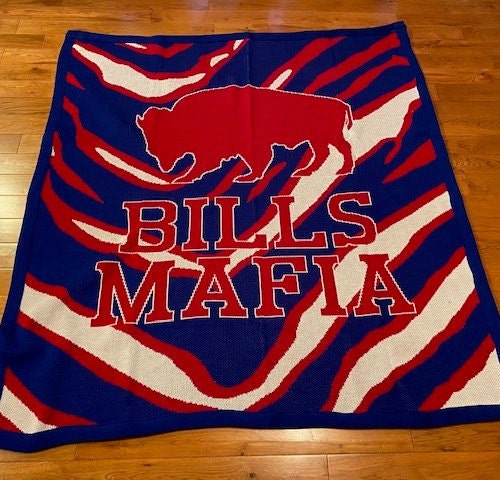 Bills Mafia Zubaz Pattern Acrylic Throw Blanket