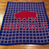 Buffalo Bills Flannel Pattern Acrylic Throw Blanket
