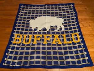 Buffalo Sabres Flannel Pattern Acrylic Throw Blanket