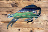 Buffalo Bills Night Sideline Stadium Metal Sign Wall Art - NFL Football Team Decor