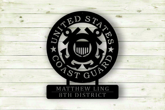 United States Coast Guard Custom Sign