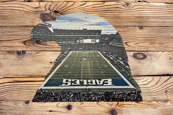 Philadelphia Eagles End Zone Stadium Metal Sign Wall Art - NFL Football Team Decor