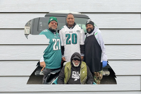 Philadelphia Eagles Tailgate Game Day Photo Metal Text Sign Wall Art - Use your own photo