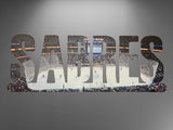 Buffalo Sabres Text Arena Metal Sign Wall Art - NHL Hockey Team Decor