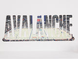 Colorado Avalanche Text Arena Metal Sign Wall Art - NHL Hockey Team Decor