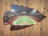 Kansas City Chiefs Night Sideline Stadium Metal Sign Wall Art - NFL Football Team Decor