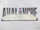 Colorado Avalanche Text Arena Metal Sign Wall Art - NHL Hockey Team Decor