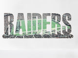 Las Vegas Raiders Text Metal Sign Wall Art - NFL Football Team Decor