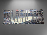 New York Islanders Text Metal Sign Wall Art - NHL Football Team Decor