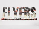 Philadelphia Flyers Text Metal Sign Wall Art - NHL Football Team Decor