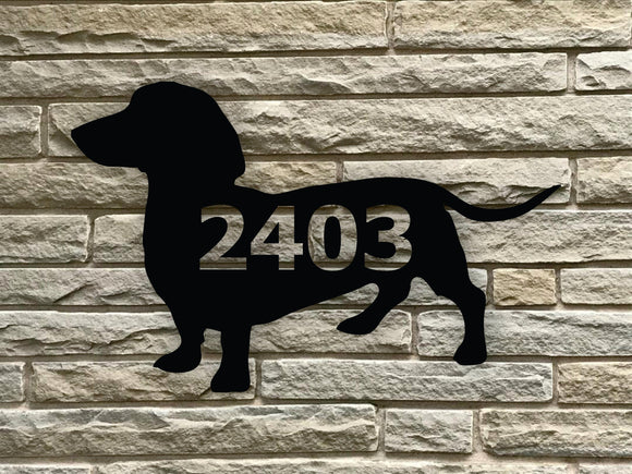 Dachshund Custom Address Steel House Sign - Northeast Country Store
