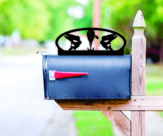 Fishing Lure Themed Steel Mailbox Topper - Northeast Country Store