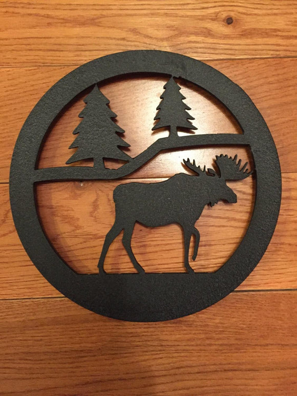Moose Themed Steel Trivet - Northeast Country Store