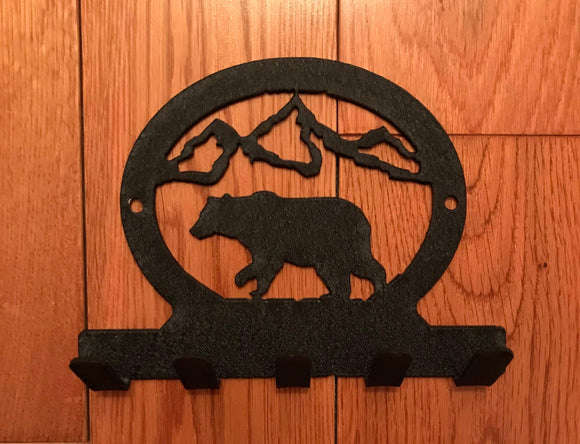 Bear Themed Steel Wall Key Rack - Northeast Country Store