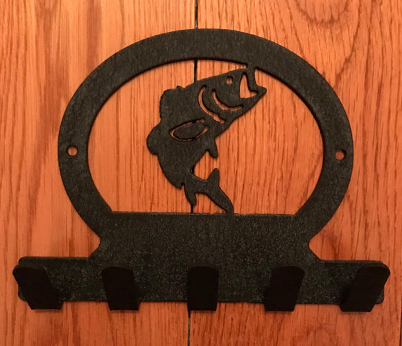 Bass Themed Steel Wall Key Rack - Northeast Country Store