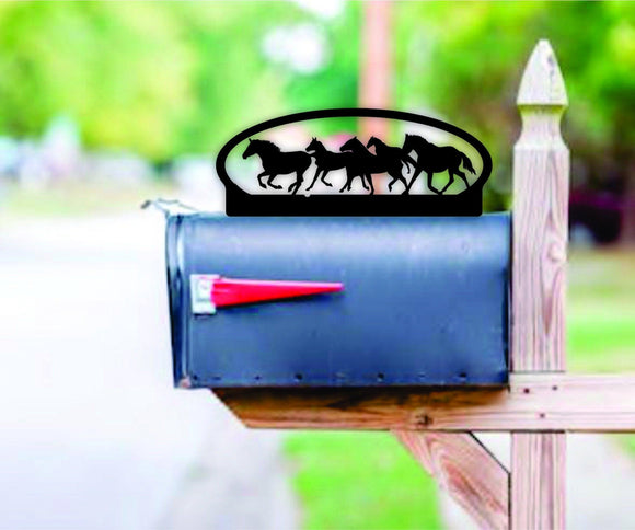 Horse Themed Steel Mailbox Topper - Northeast Country Store