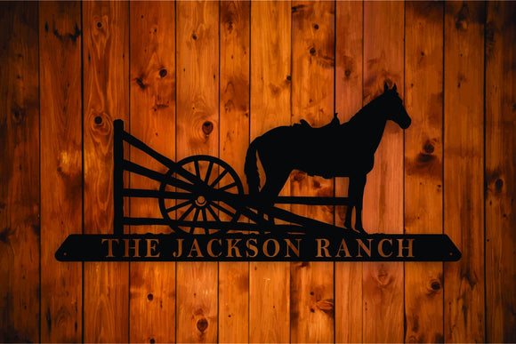 Personalized Horse Ranch Metal Wall Art Hanging - Northeast Country Store