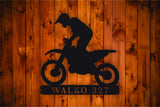 Personalized Motocross Dirt Bike Metal Wall Art Hanging - Northeast Country Store