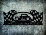 Personalized Legend Checkered Flag Metal Wall Art Hanging - Northeast Country Store