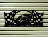 Personalized Northeast Dirt Modified Big Block Checkered Flag Metal Wall Art Hanging - Northeast Country Store
