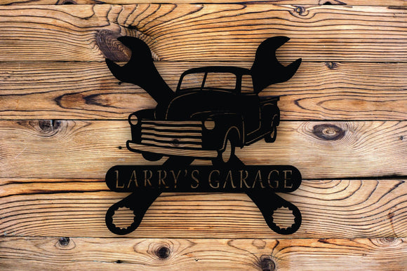 Personalized Custom Vintage Truck Garage Sign Metal Wall Art Hanging Sign - Northeast Country Store