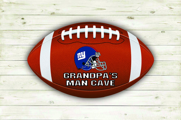 New York Giants Custom Personalized Text Football Helmet Metal Wall Hanging