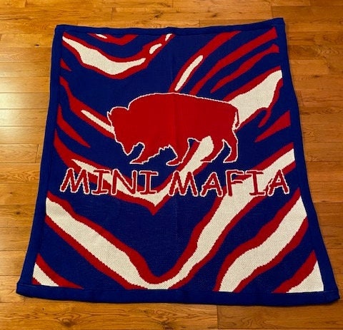 Buffalo Bills Mini Mafia Kid's Flannel Pattern Acrylic Throw Blanket