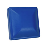 a blue square plate on a white background
